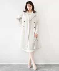 FIVFD01160 OFUON le MK(オフオン　ル　エムケー) ベーシックツイルトレンチコート/洗える/WEB限定 ベージュ