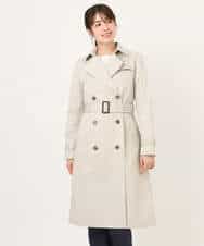 FIVFD01160 OFUON le MK(オフオン　ル　エムケー) ベーシックツイルトレンチコート/洗える/WEB限定 ベージュ