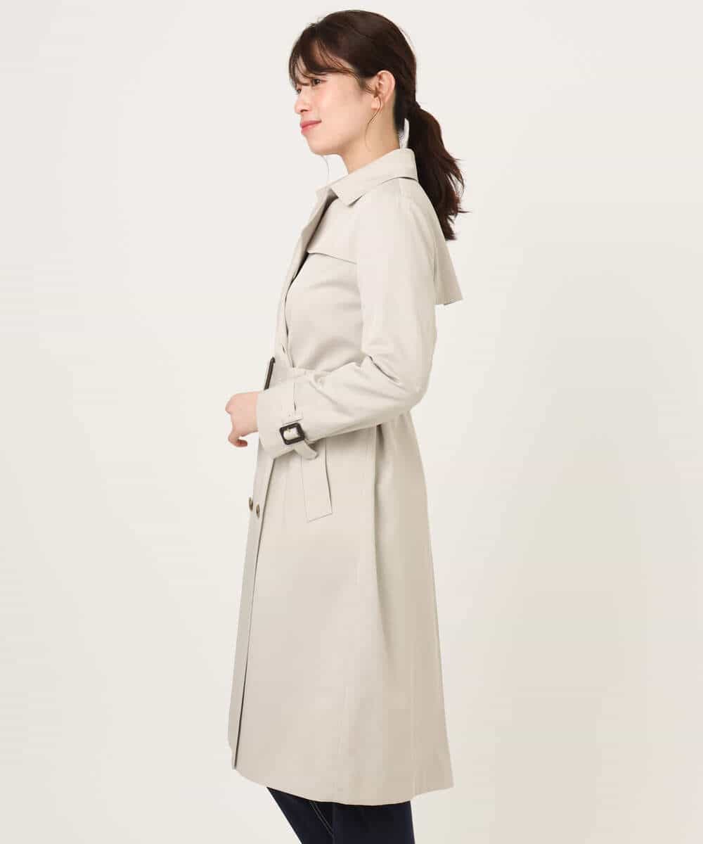 FIVFD01160 OFUON le MK(オフオン　ル　エムケー) ベーシックツイルトレンチコート/洗える/WEB限定 ベージュ