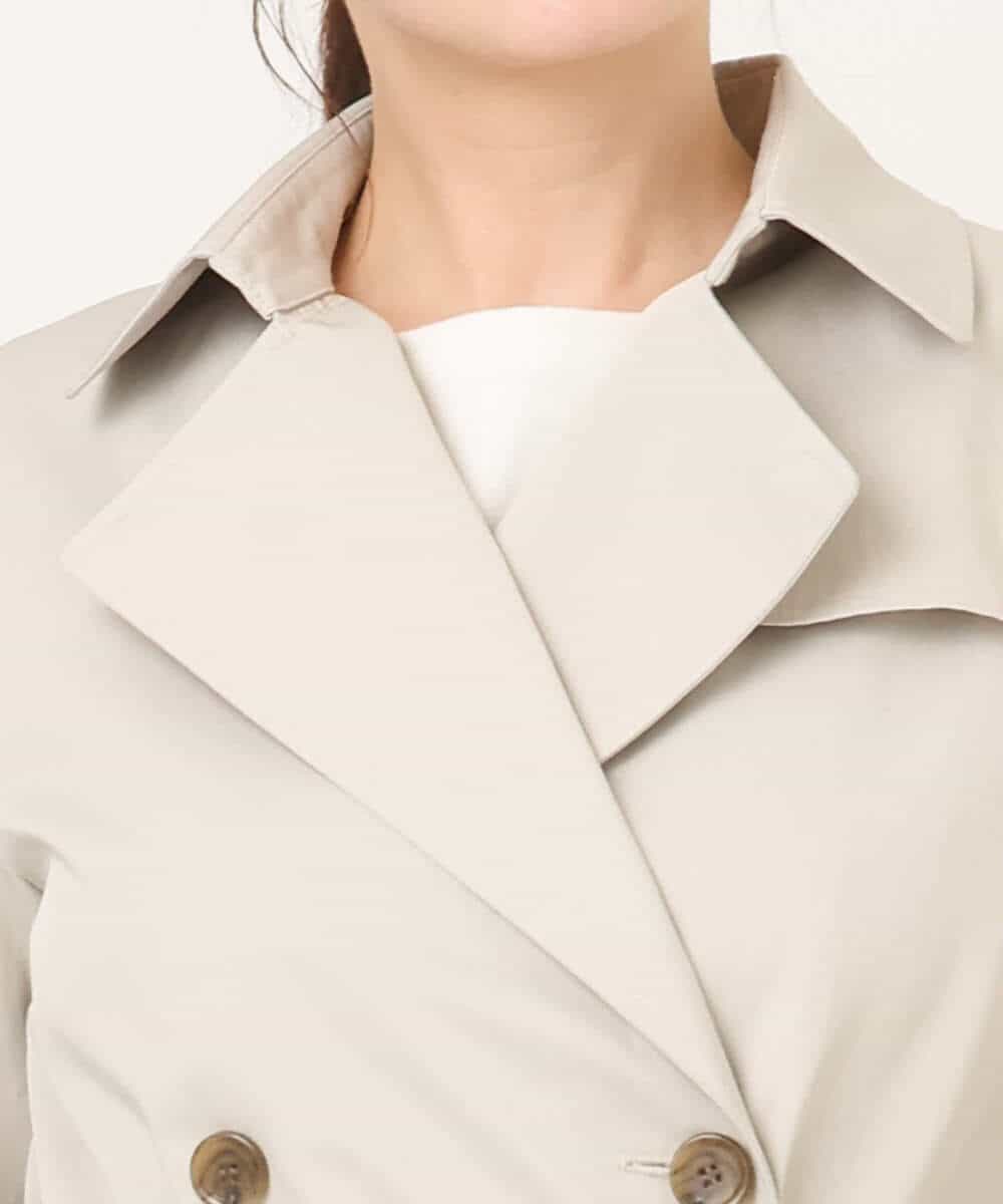 FIVFD01160 OFUON le MK(オフオン　ル　エムケー) ベーシックツイルトレンチコート/洗える/WEB限定 ベージュ