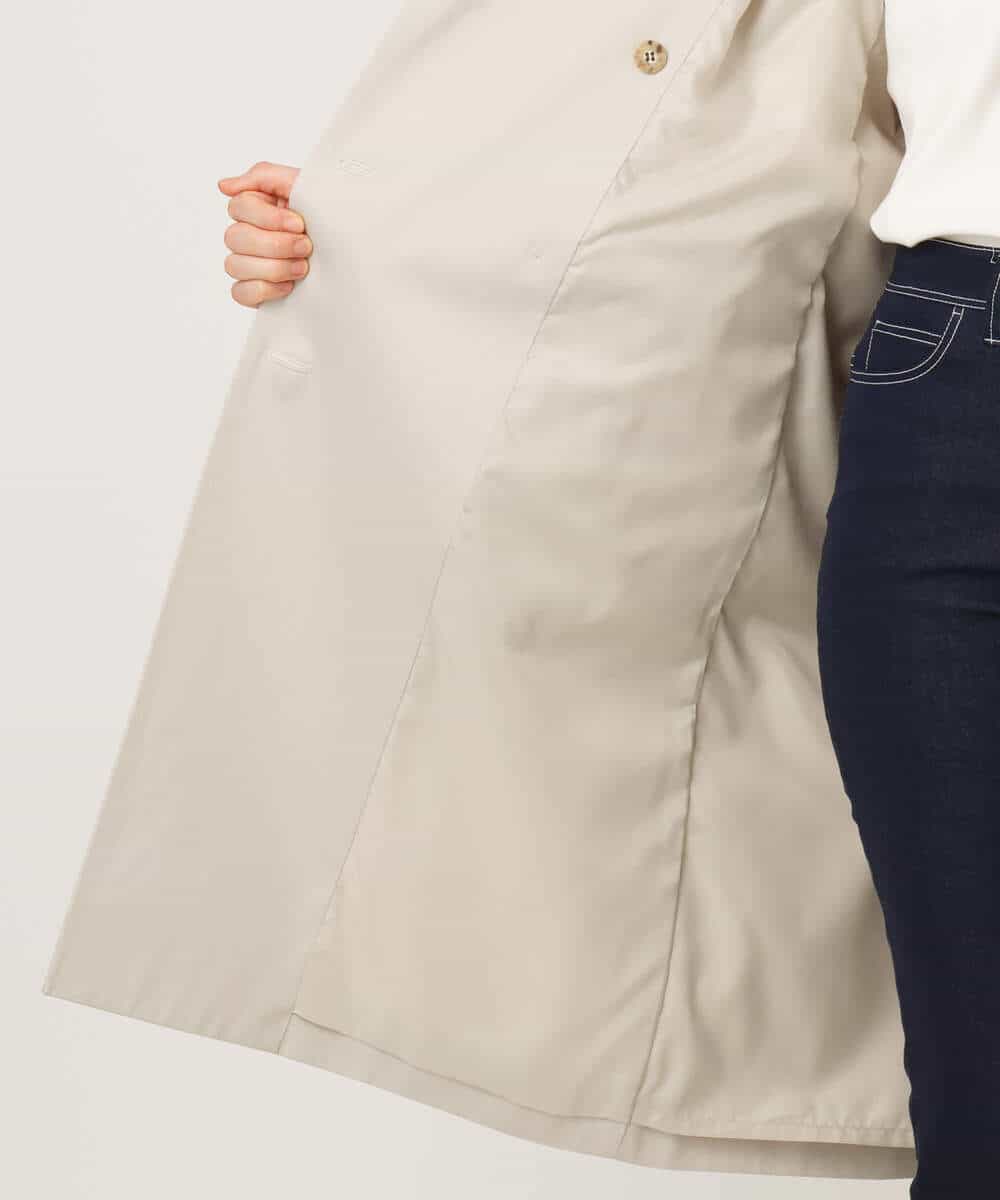 FIVFD01160 OFUON le MK(オフオン　ル　エムケー) ベーシックツイルトレンチコート/洗える/WEB限定 ベージュ