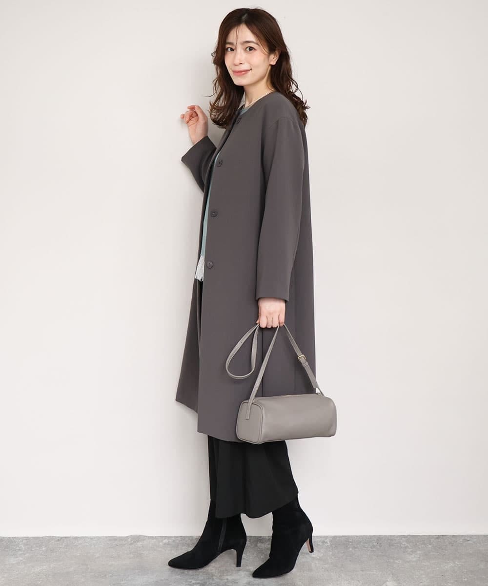 ベーシックノーカラーコート/洗える/WEB限定(ノーカラーコート