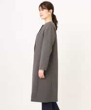 FIVFD02150 OFUON le MK(オフオン　ル　エムケー) ベーシックノーカラーコート/洗える/WEB限定 チャコール