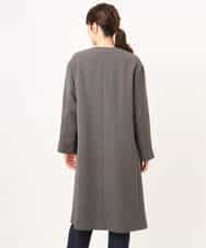 FIVFD02150 OFUON le MK(オフオン　ル　エムケー) ベーシックノーカラーコート/洗える/WEB限定 チャコール