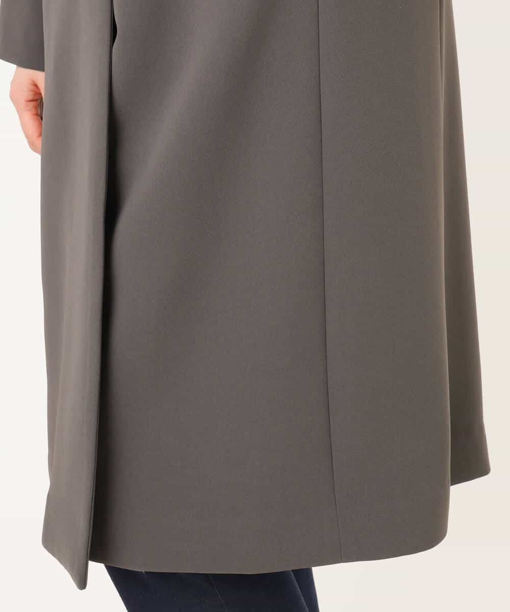 FIVFD02150 OFUON le MK(オフオン　ル　エムケー) ベーシックノーカラーコート/洗える/WEB限定 チャコール