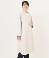 FIVFD02150 OFUON le MK(オフオン　ル　エムケー) ベーシックノーカラーコート/洗える/WEB限定 チャコール