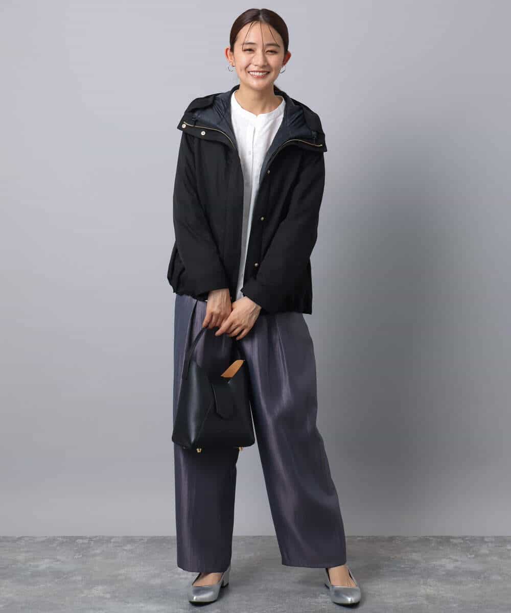 FKBAD31150 MK MICHEL KLEIN(MK ミッシェルクラン) コットンレースブラウス/洗える チャコール