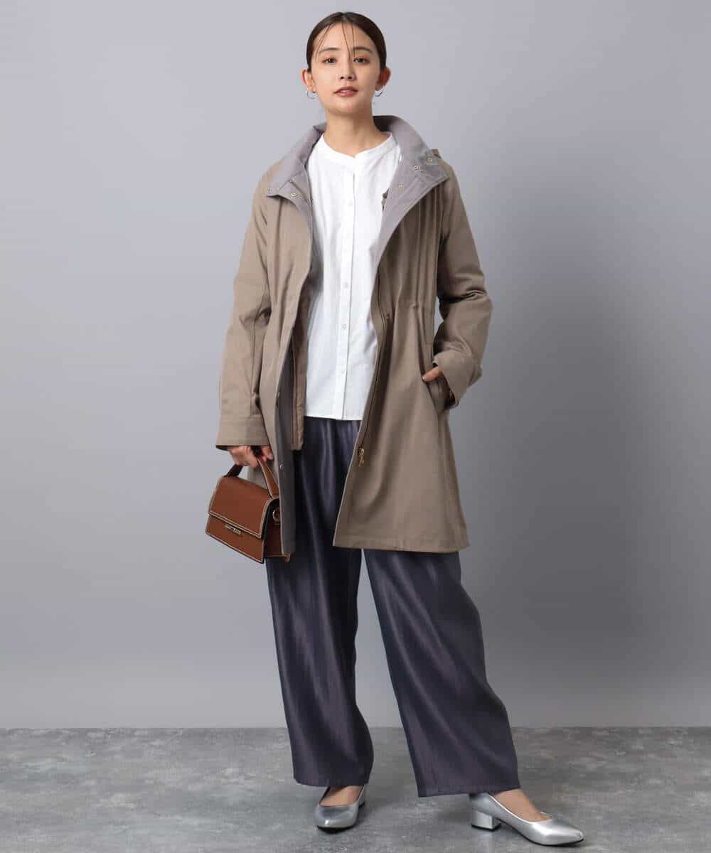 FKBAD31150 MK MICHEL KLEIN(MK ミッシェルクラン) コットンレースブラウス/洗える チャコール
