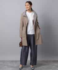 FKBAD31150 MK MICHEL KLEIN(MK ミッシェルクラン) コットンレースブラウス/洗える チャコール