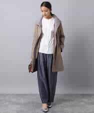FKBAD31150 MK MICHEL KLEIN(MK ミッシェルクラン) コットンレースブラウス/洗える チャコール