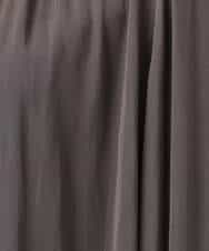 FKBBD59140 MK MICHEL KLEIN(MK ミッシェルクラン) 起毛サテンバンドカラーギャザーブラウス/洗える ブルー