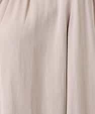 FKBBD59140 MK MICHEL KLEIN(MK ミッシェルクラン) 起毛サテンバンドカラーギャザーブラウス/洗える ブルー