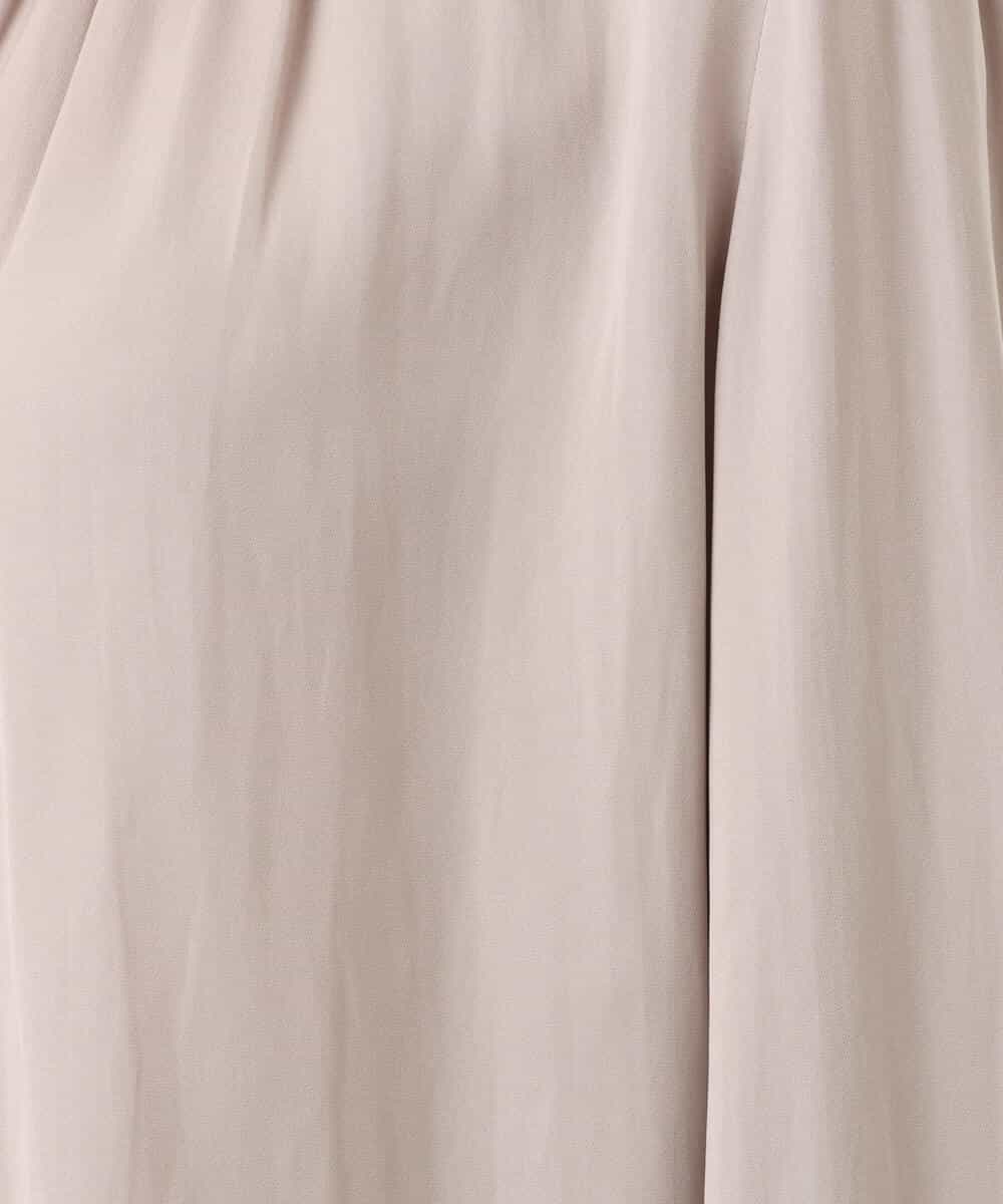 FKBBD59140 MK MICHEL KLEIN(MK ミッシェルクラン) 起毛サテンバンドカラーギャザーブラウス/洗える ブルー