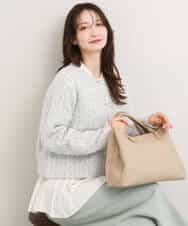 FKBDG73160 MK MICHEL KLEIN(MK ミッシェルクラン) [洗える]ボウ付きヴィンテージ調デシンブラウス ピンク