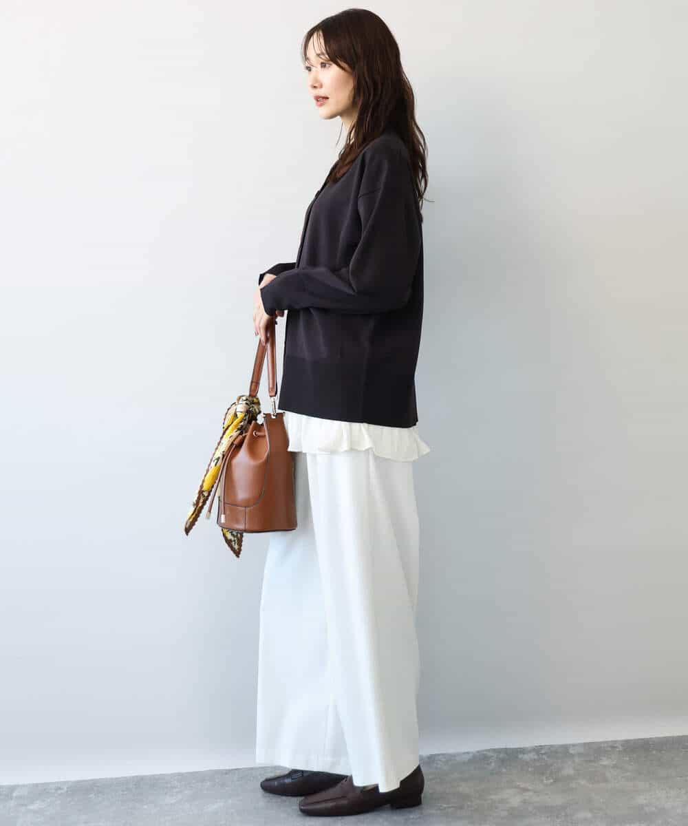 FKBDG73160 MK MICHEL KLEIN(MK ミッシェルクラン) [洗える]ボウ付きヴィンテージ調デシンブラウス ピンク