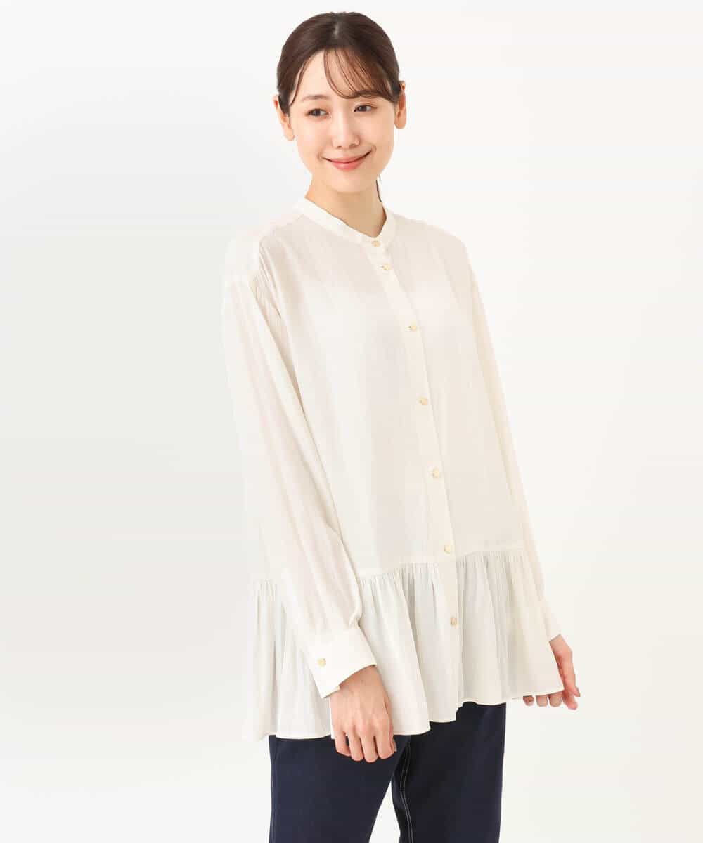 FKBDG73160 MK MICHEL KLEIN(MK ミッシェルクラン) [洗える]ボウ付きヴィンテージ調デシンブラウス ピンク