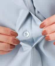 FKBFD10150 MK MICHEL KLEIN(MK ミッシェルクラン) ボウ付きバンドカラーブラウス/洗える ライトブルー