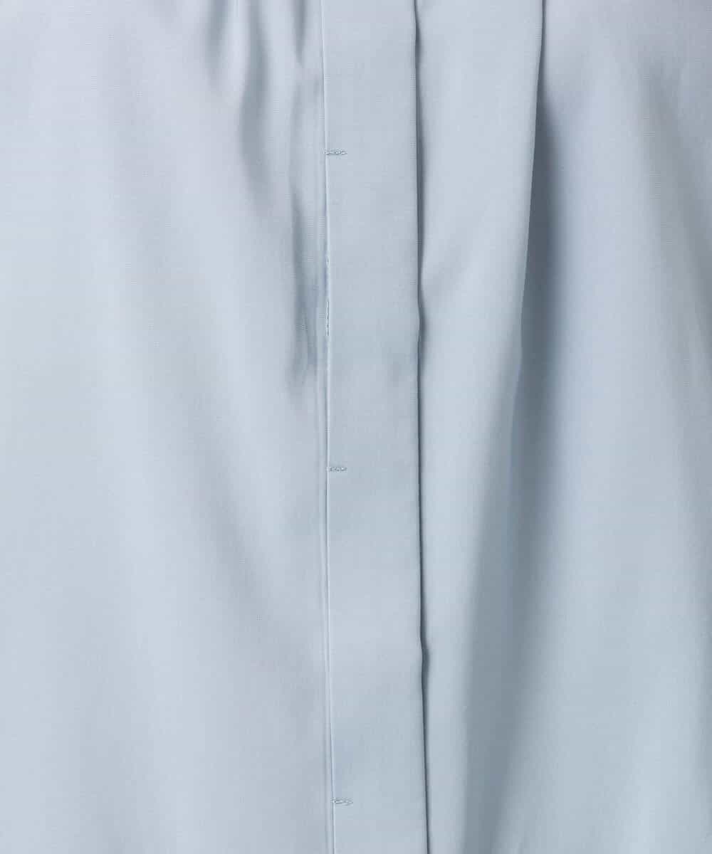 FKBFD10150 MK MICHEL KLEIN(MK ミッシェルクラン) ボウ付きバンドカラーブラウス/洗える ライトブルー