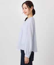 FKBFD66140 MK MICHEL KLEIN(MK ミッシェルクラン) マルチwayボウタイブラウス/洗える ライトブルー