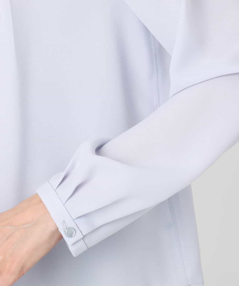 FKBFD66140 MK MICHEL KLEIN(MK ミッシェルクラン) マルチwayボウタイブラウス/洗える ライトブルー