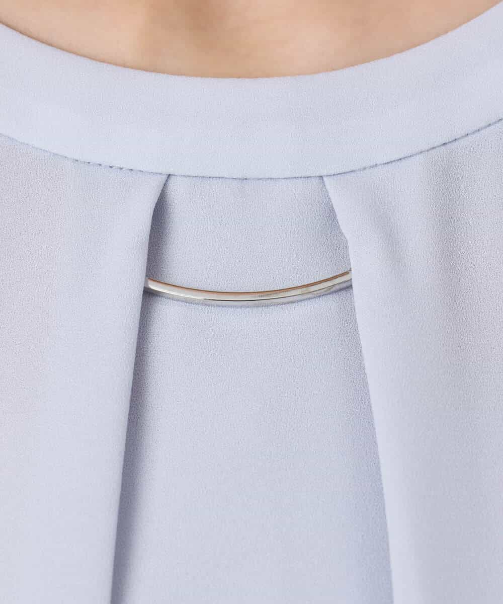 FKBFD66140 MK MICHEL KLEIN(MK ミッシェルクラン) マルチwayボウタイブラウス/洗える ライトブルー