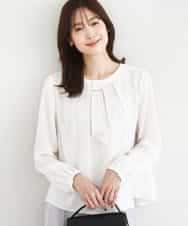 FKBFD66140 MK MICHEL KLEIN(MK ミッシェルクラン) マルチwayボウタイブラウス/洗える アイボリー