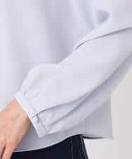 FKBFD68150 MK MICHEL KLEIN(MK ミッシェルクラン) ラッフルフリルブラウス/洗える ライトブルー