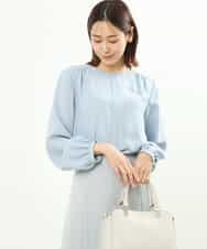 FKBFS03120 MK MICHEL KLEIN(MK ミッシェルクラン) 2wayジョーゼットブラウス/洗える/WEB限定 ライトブルー