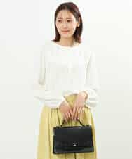 FKBFS03120 MK MICHEL KLEIN(MK ミッシェルクラン) 2wayジョーゼットブラウス/洗える/WEB限定 ライトブルー