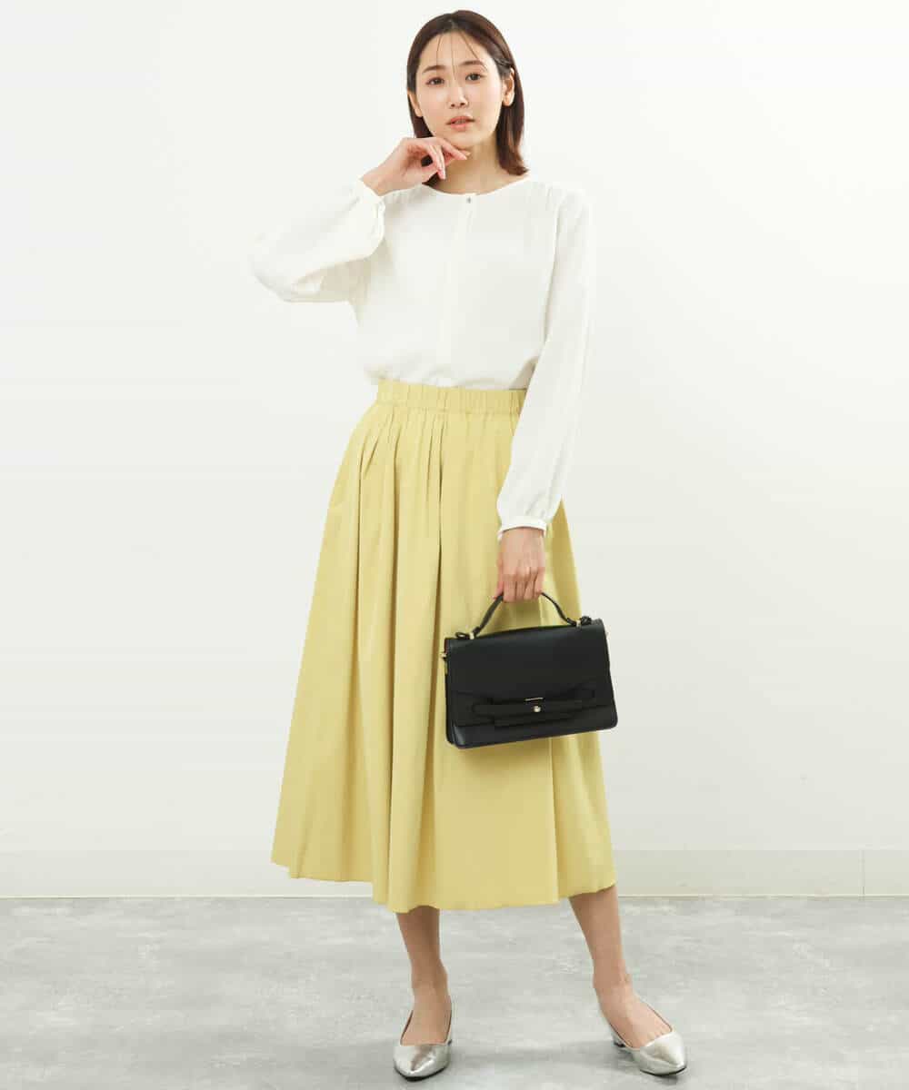 FKBFS03120 MK MICHEL KLEIN(MK ミッシェルクラン) 2wayジョーゼットブラウス/洗える/WEB限定 ライトブルー