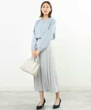 FKBFS03120 MK MICHEL KLEIN(MK ミッシェルクラン) 2wayジョーゼットブラウス/洗える/WEB限定 ライトブルー