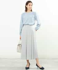 FKBFS03120 MK MICHEL KLEIN(MK ミッシェルクラン) 2wayジョーゼットブラウス/洗える/WEB限定 ライトブルー