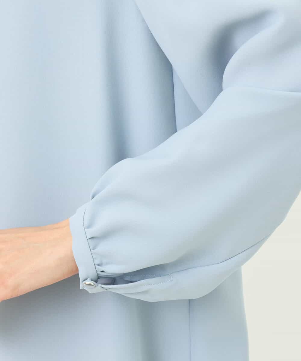 FKBFS03120 MK MICHEL KLEIN(MK ミッシェルクラン) 2wayジョーゼットブラウス/洗える/WEB限定 ライトブルー