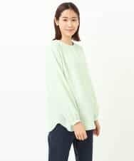 FKBFS03120 MK MICHEL KLEIN(MK ミッシェルクラン) 2wayジョーゼットブラウス/洗える/WEB限定 ライトブルー