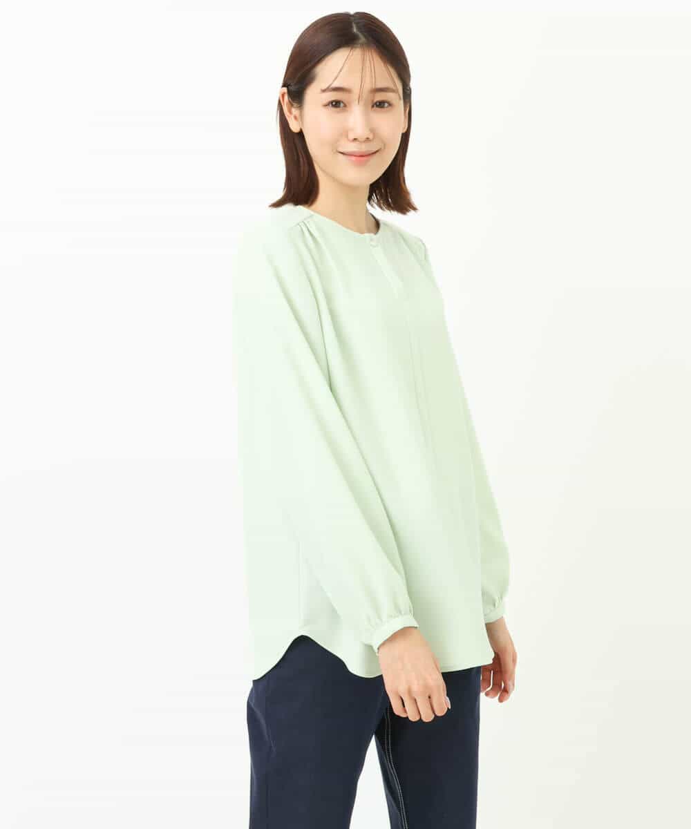 FKBFS03120 MK MICHEL KLEIN(MK ミッシェルクラン) 2wayジョーゼットブラウス/洗える/WEB限定 ライトブルー