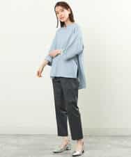 FKBFS34140 MK MICHEL KLEIN(MK ミッシェルクラン) ジョーゼットキーネックブラウス/洗える ライトブルー