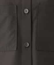 FKBGA44140 MK MICHEL KLEIN(MK ミッシェルクラン) コットンライククロップドシャツブラウス/洗える チャコール
