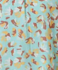 FKBGD05140 MK MICHEL KLEIN(MK ミッシェルクラン) タックスリーブ花柄シフォンブラウス/洗える ミント