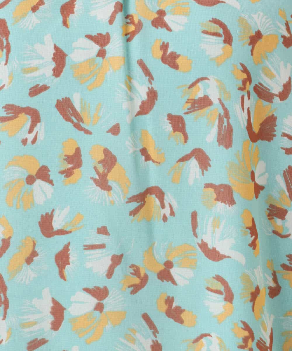 FKBGD05140 MK MICHEL KLEIN(MK ミッシェルクラン) タックスリーブ花柄シフォンブラウス/洗える ミント