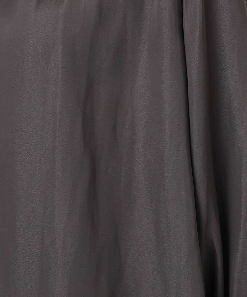 FKBGD23140 MK MICHEL KLEIN(MK ミッシェルクラン) サテンフリルネックブラウス/接触冷感/UVカット/洗える ダークグレー