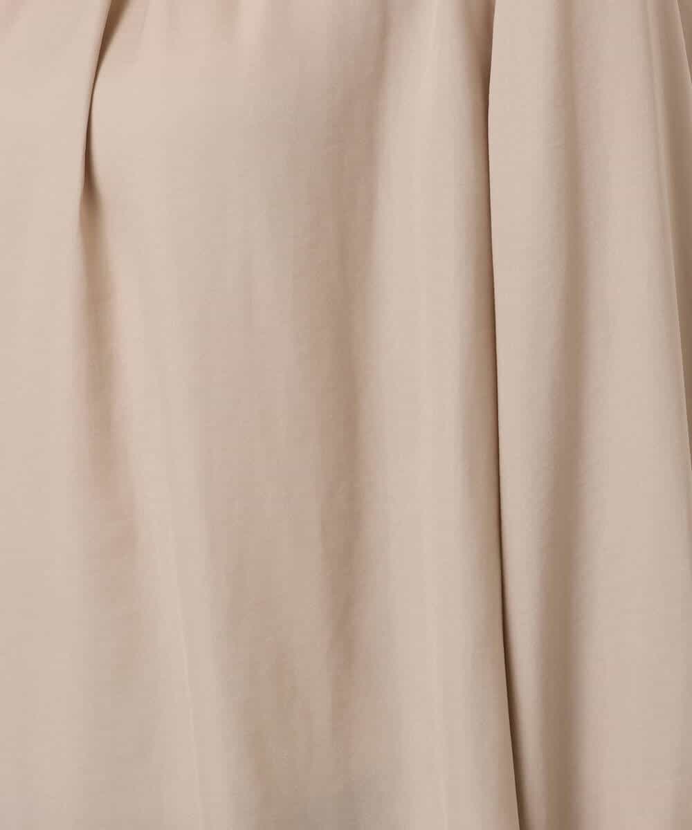 FKBGD23140 MK MICHEL KLEIN(MK ミッシェルクラン) サテンフリルネックブラウス/接触冷感/UVカット/洗える ダークグレー