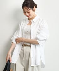 FKBGD27140 MK MICHEL KLEIN(MK ミッシェルクラン) [接触冷感/防シワ/洗える]コットン混ベーシックシャツ（無地） ピンク