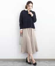 FKBGD27140 MK MICHEL KLEIN(MK ミッシェルクラン) コットン混ベーシックシャツ（無地）/接触冷感/防シワ/洗える ピンク