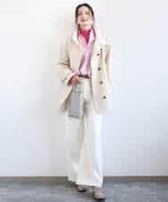 FKBGD27140 MK MICHEL KLEIN(MK ミッシェルクラン) コットン混ベーシックシャツ（無地）/接触冷感/防シワ/洗える ピンク