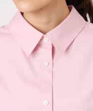 FKBGD27140 MK MICHEL KLEIN(MK ミッシェルクラン) コットン混ベーシックシャツ（無地）/接触冷感/防シワ/洗える ピンク