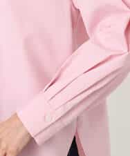 FKBGD27140 MK MICHEL KLEIN(MK ミッシェルクラン) コットン混ベーシックシャツ（無地）/接触冷感/防シワ/洗える ピンク