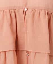 FKBGD31160 MK MICHEL KLEIN(MK ミッシェルクラン) コットンシフォンティアードデザインブラウス/洗える サーモンオレンジ