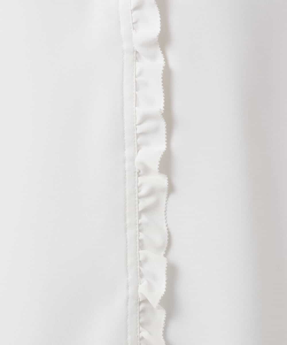 FKBGD32150 MK MICHEL KLEIN(MK ミッシェルクラン) Vネックミニフリルブラウス/洗える ライトブルー