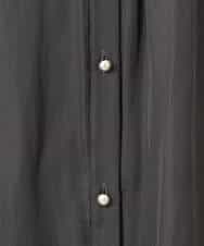 FKBGD35140 MK MICHEL KLEIN(MK ミッシェルクラン) バンドカラーサテンブラウス/接触冷感/UVカット/洗える ベージュ