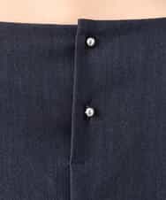 FKBGD36140 MK MICHEL KLEIN(MK ミッシェルクラン) [SANAGARAシリーズ]デニムライク キャンディースリーブブラウス/接触冷感/UVカット/洗える ネイビー